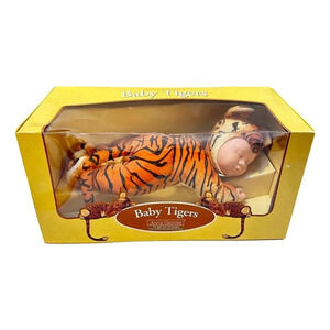 Vintage Doll Anne Geddes Sleeping  Baby Tiger 16 inch Boxed Vintage New